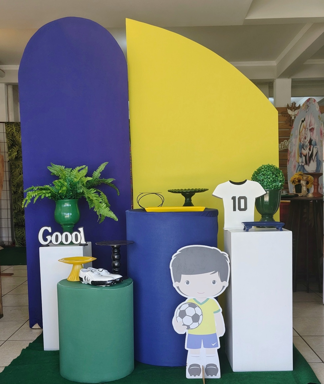 Futebol Azul E Amarelo - Mariah locação