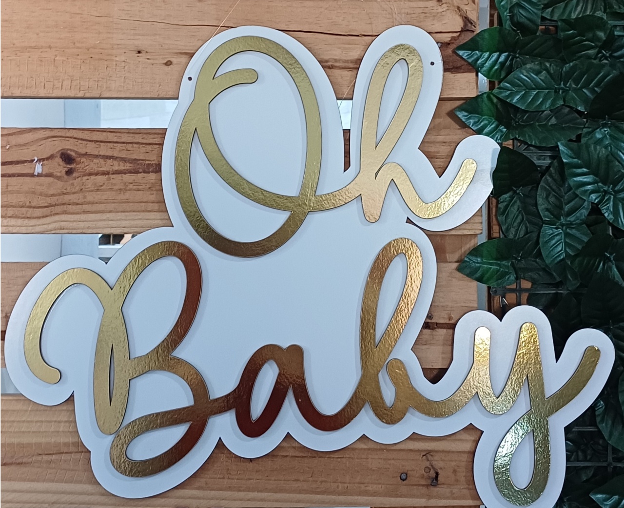 Placa Oh Baby Acrílico/Mdf - Mariah locação