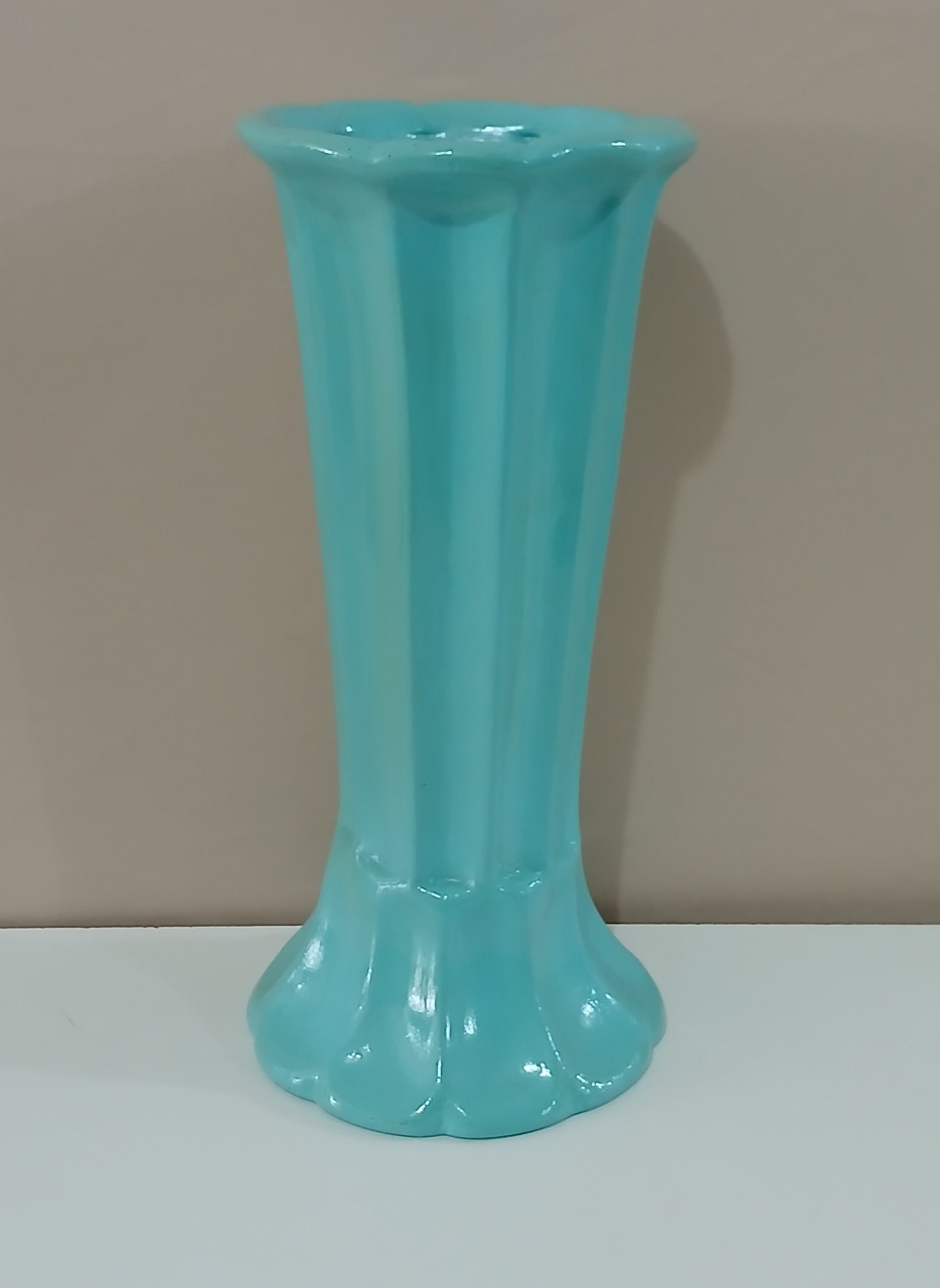 Vaso Canelado Verde Água  - Mariah locação