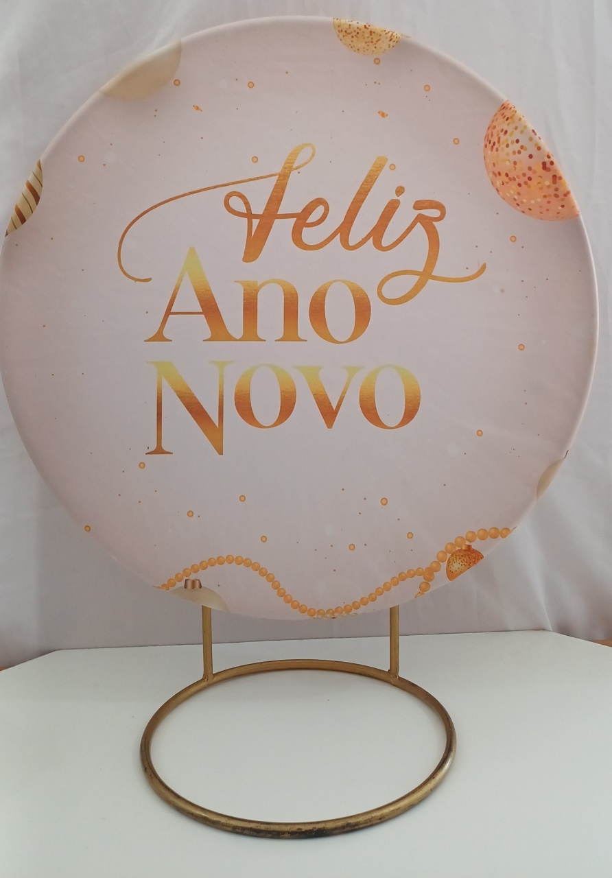 Tecido Feliz Ano Novo Sinos 50X50   - Mariah locação