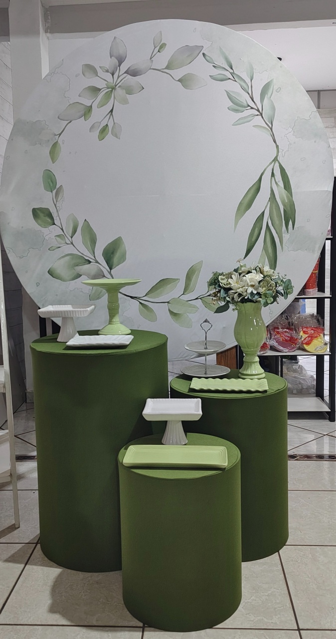 Kit Verde Oliva Floral - Mariah locação