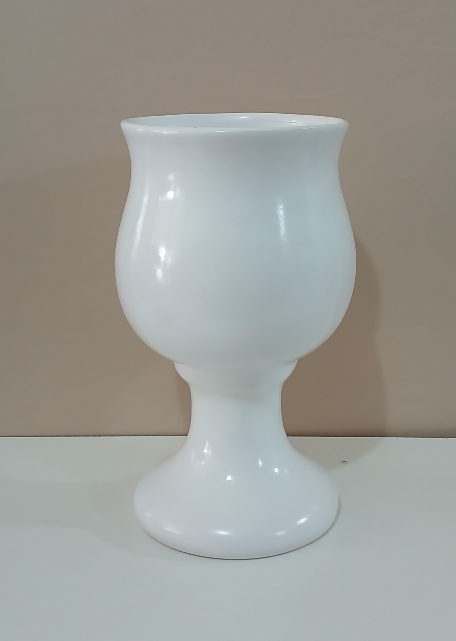 Vaso Taça Branco G - Mariah locação
