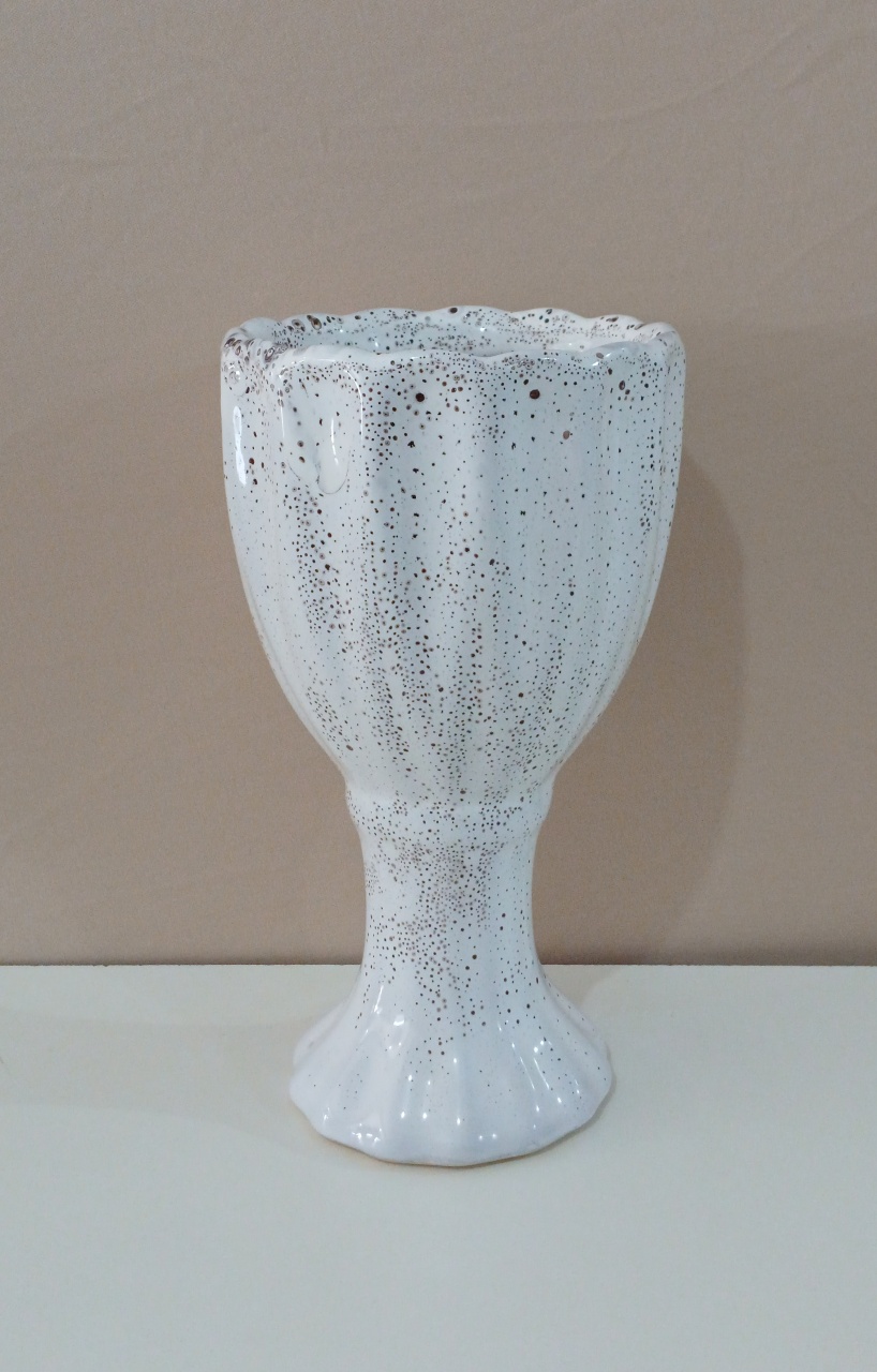 Vaso Branco Flocos - Mariah locação