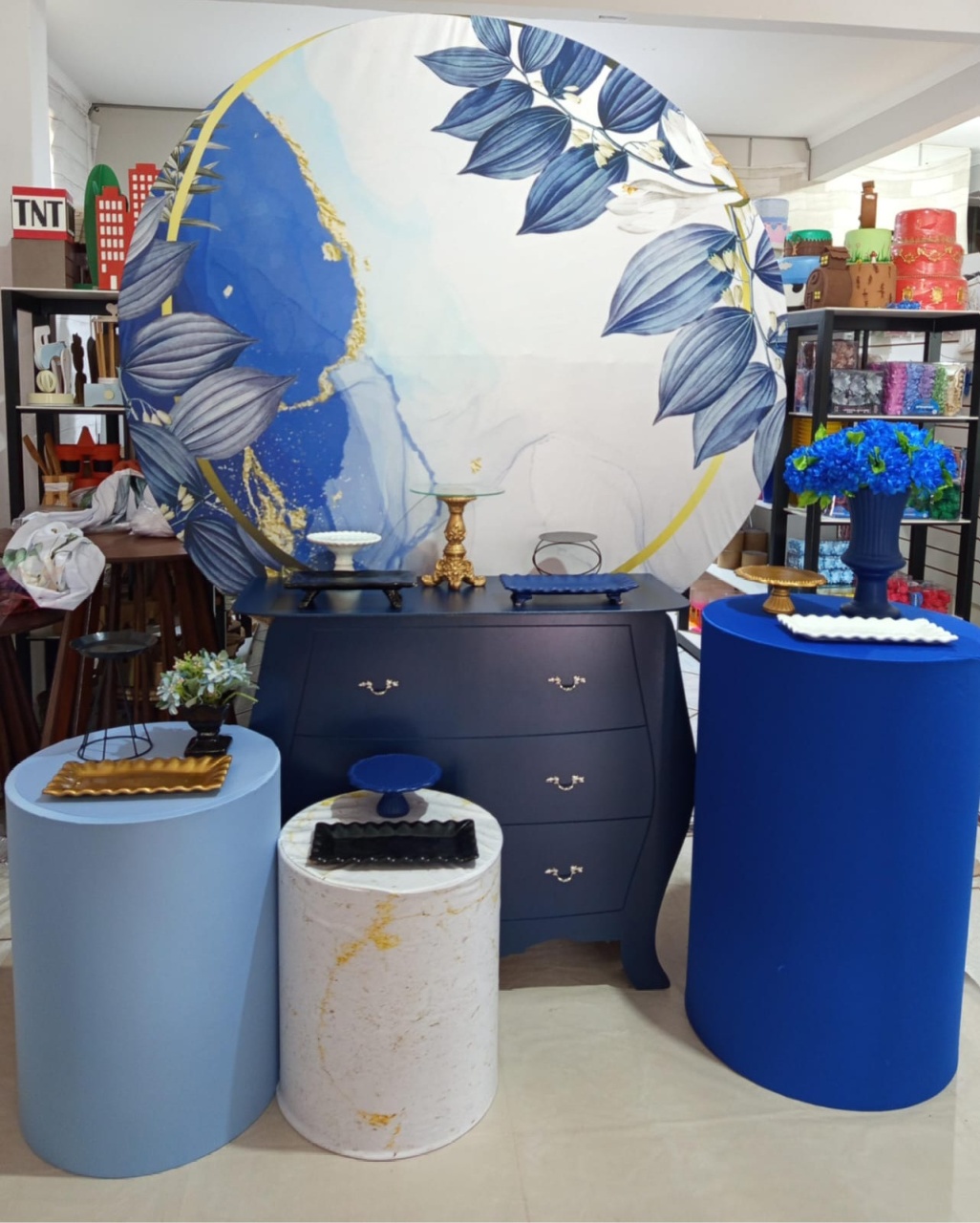 Kit Floral Azul  - Mariah locação