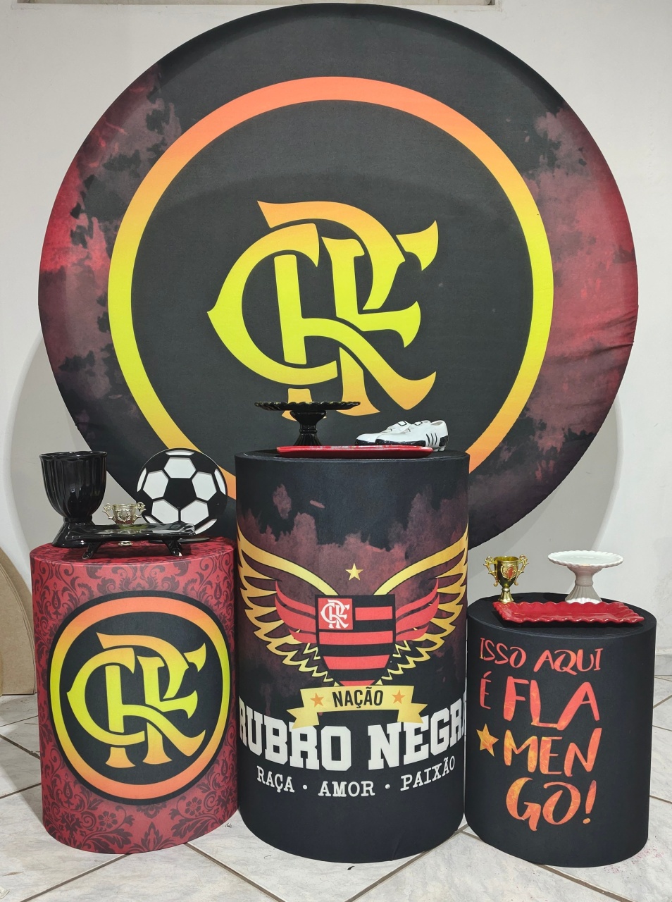Kit Flamengo Trio de Cilindros  - Mariah locação