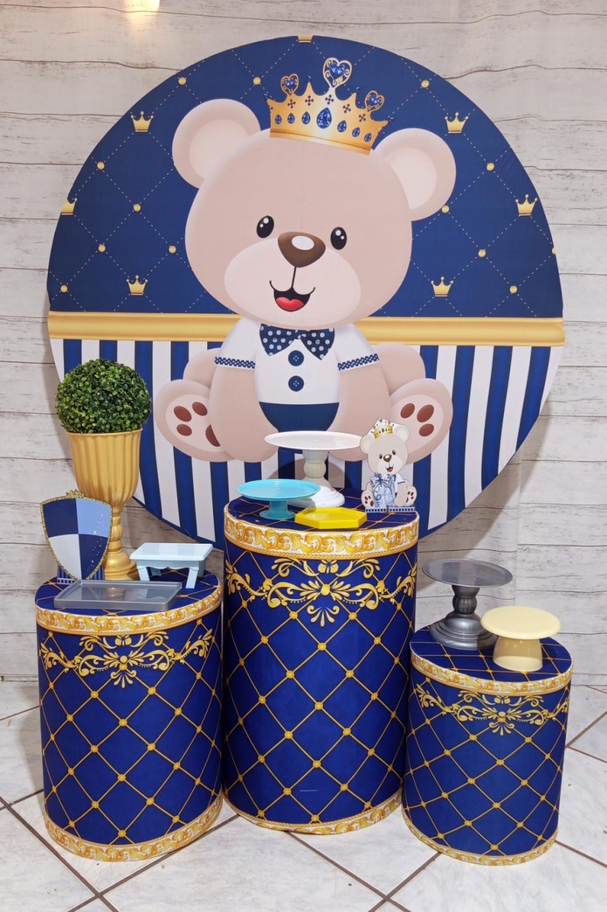 Chá de Bebê Ursinho Azul Kit Econômico  - Mariah locação