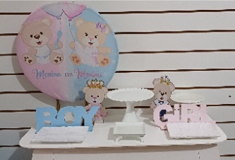 Kit de Mesa Chá de Revelacao  - Mariah locação