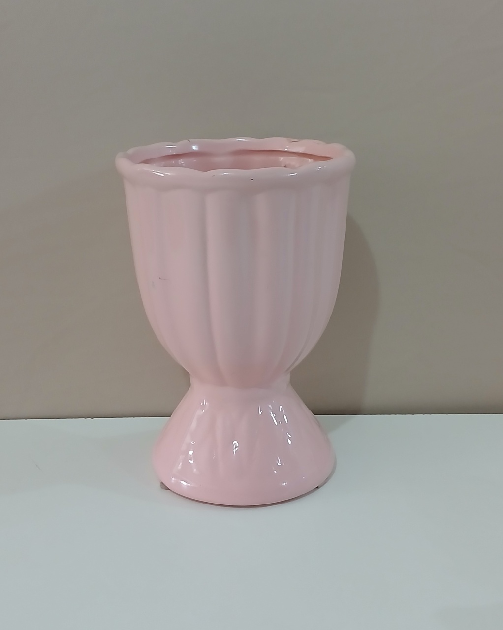 Vaso Rosa Pequeno Cerâmica - Mariah locação
