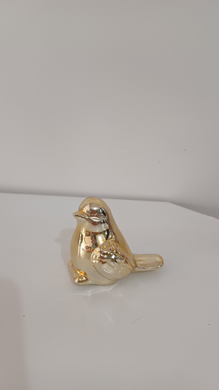 Passarinho Decorativo Dourado  - Mariah locação