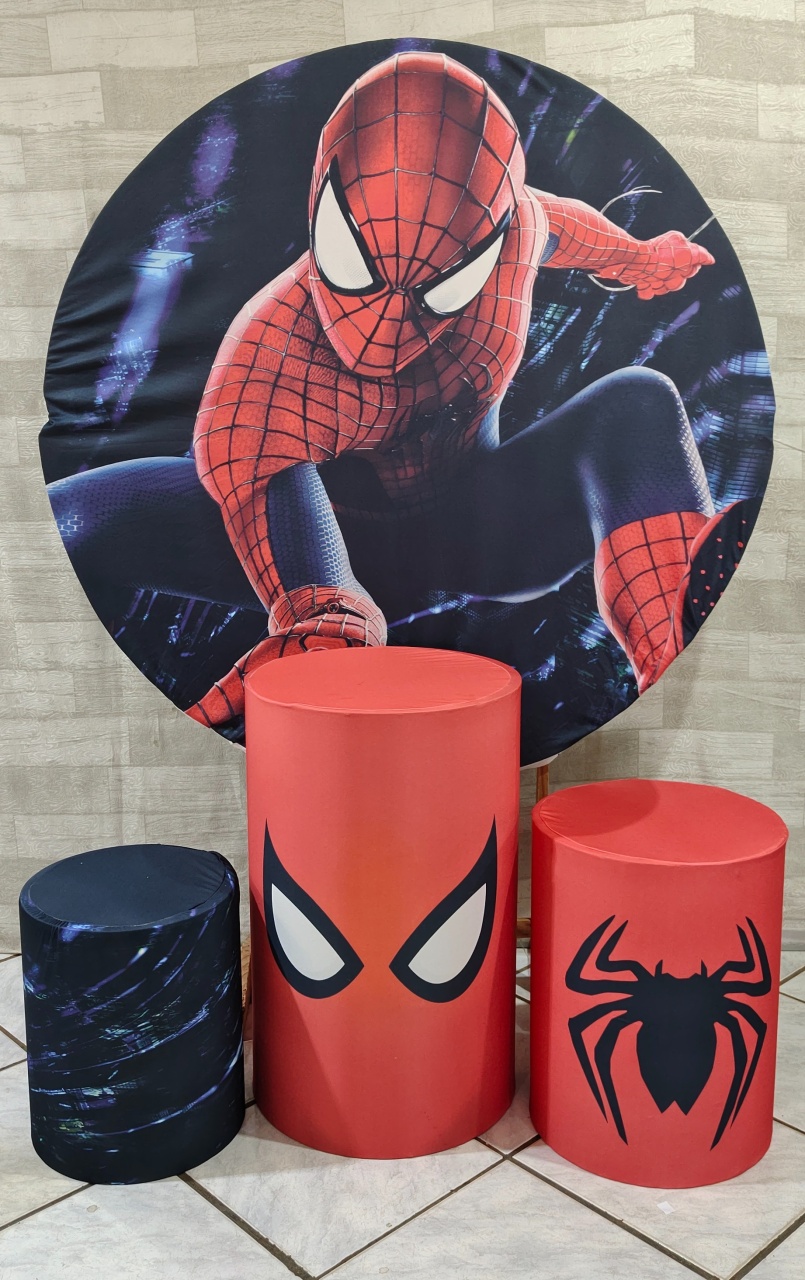 Conjunto. Capa Temática Homem Aranha  - Mariah locação
