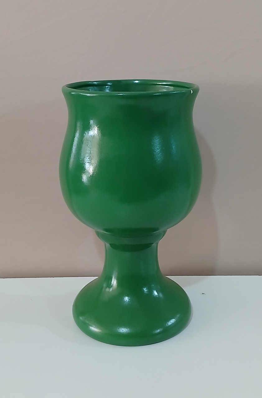 Vaso Taça Verde G - Mariah locação
