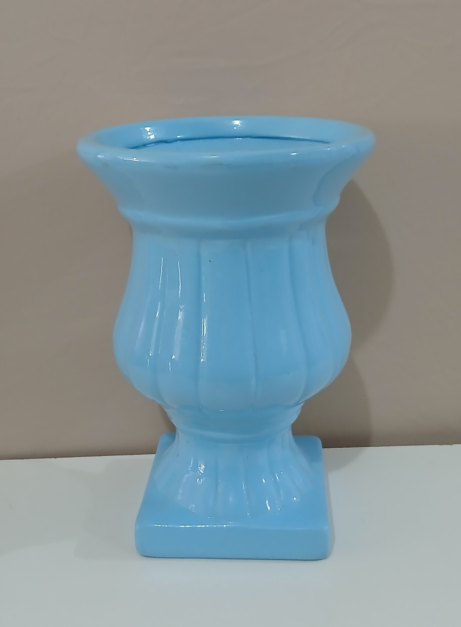 Vaso Taça Azul Claro - Mariah locação