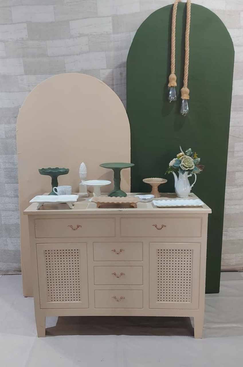 Kit Cha de Casa Nova  Painel Romano  - Mariah locação