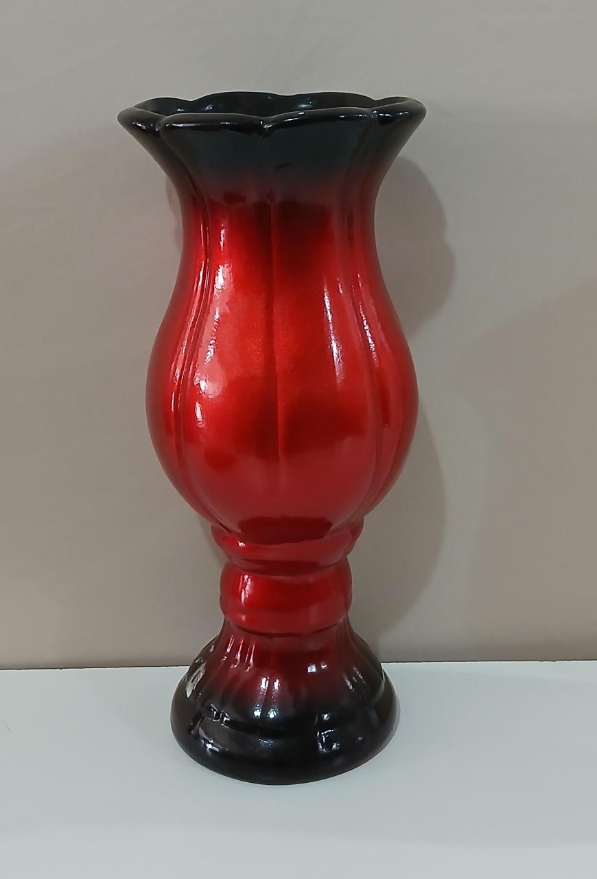 Vaso Flor Mesclado Vermelho E Preto - Mariah locação