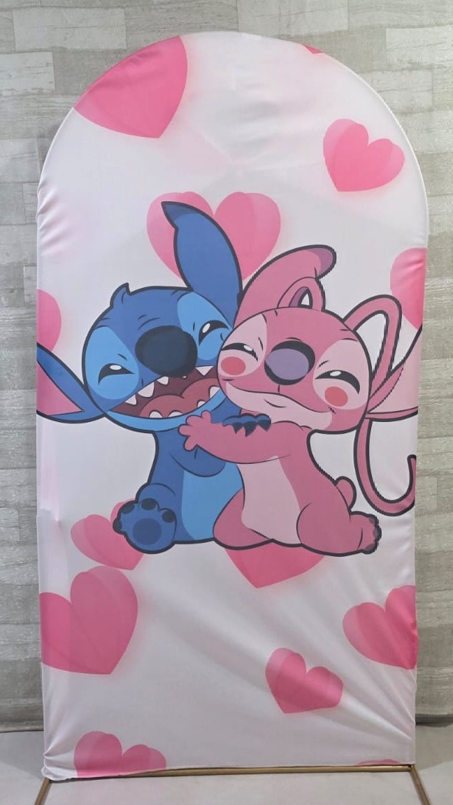 Capa Temática Painel Romano Stitch E Angel  - Mariah locação