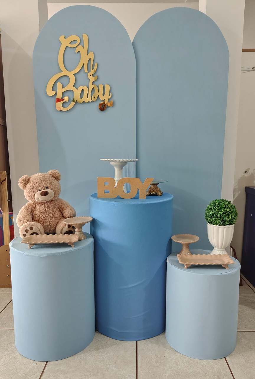 Cha de Bebe Painel Romano Duplo - Mariah locação