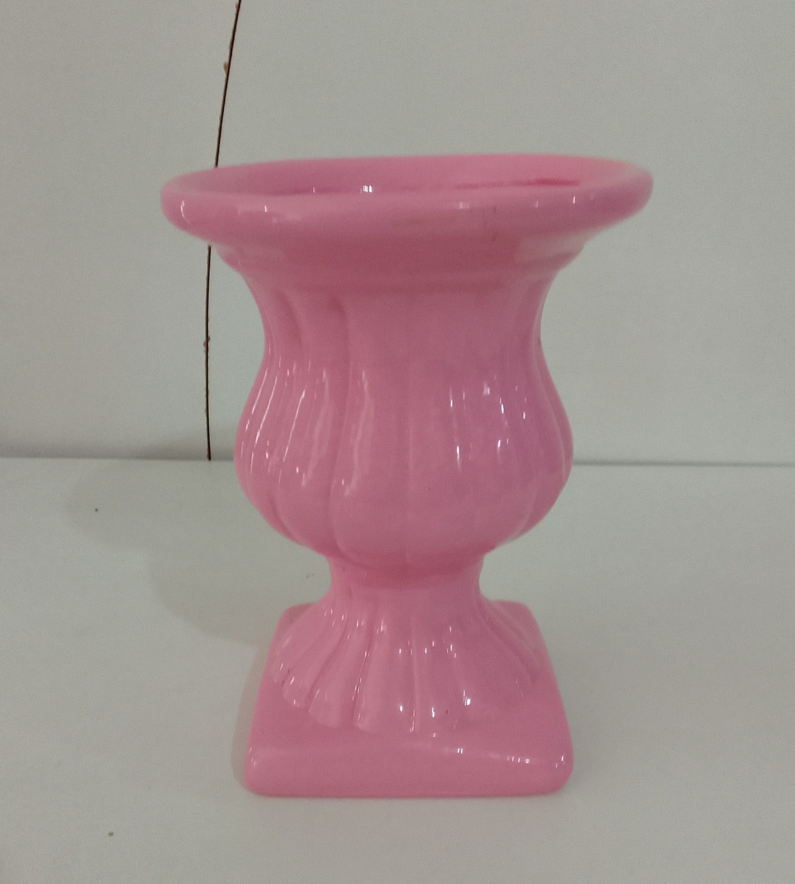 Vaso Rosa Baixo Esmaltado - Mariah locação