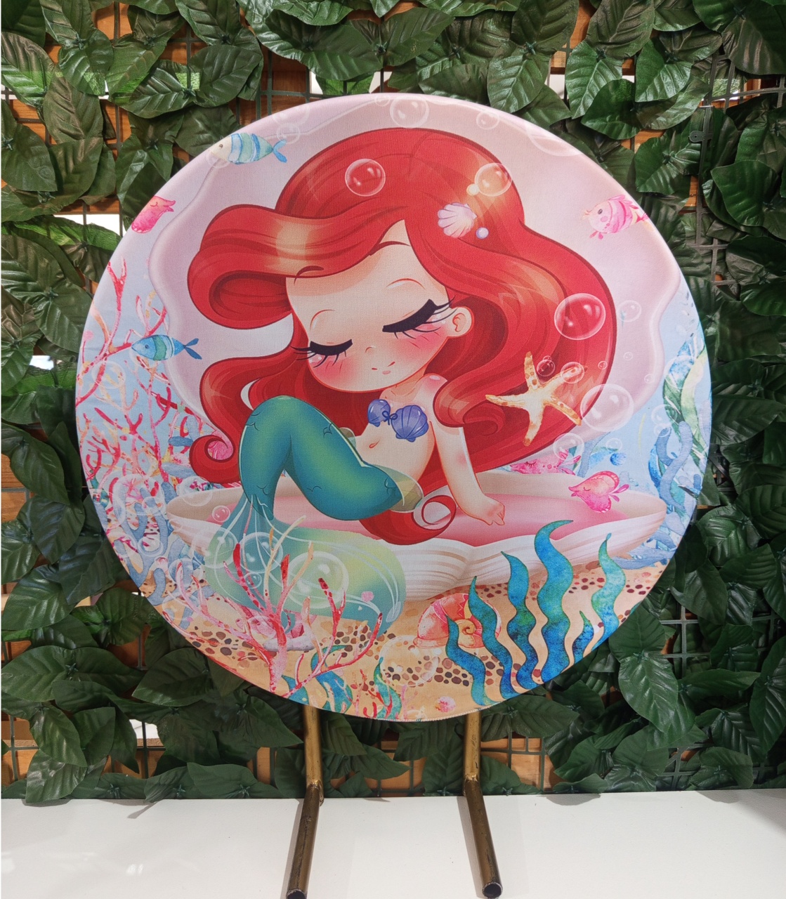 Tecido Painel Ariel Sereia 50×50 - Mariah locação