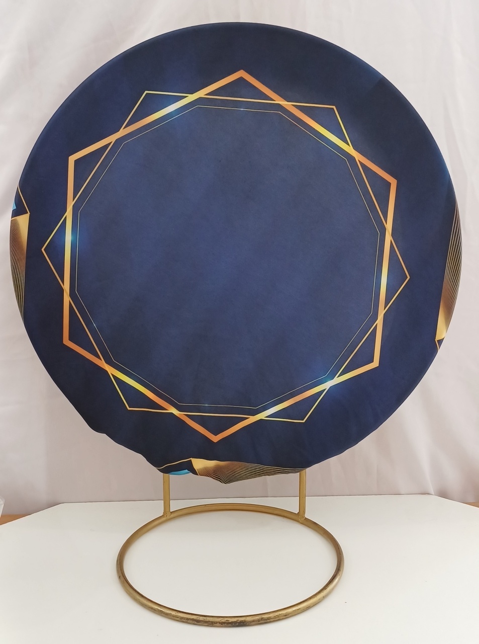 Tecido Azul Sextavado 50X50   - Mariah locação
