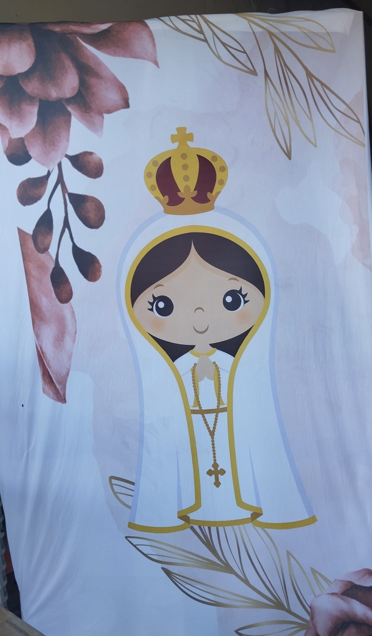 Painel Nossa Senhora de Fátima Lateral - ANDREIA design festa e cenografia