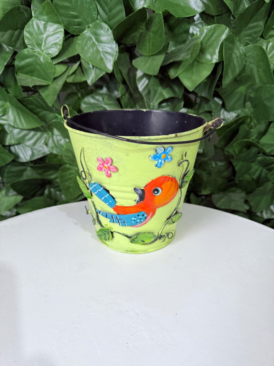 Vaso Lata Passarinho Verde Claro - Renata Cavalcante Herreira Guerreiro