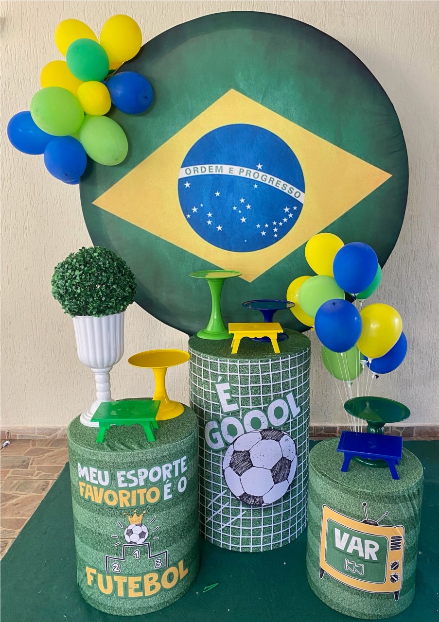 Kit Copa Azul/Amarelo - Camila Caroline Magalhães Vieira