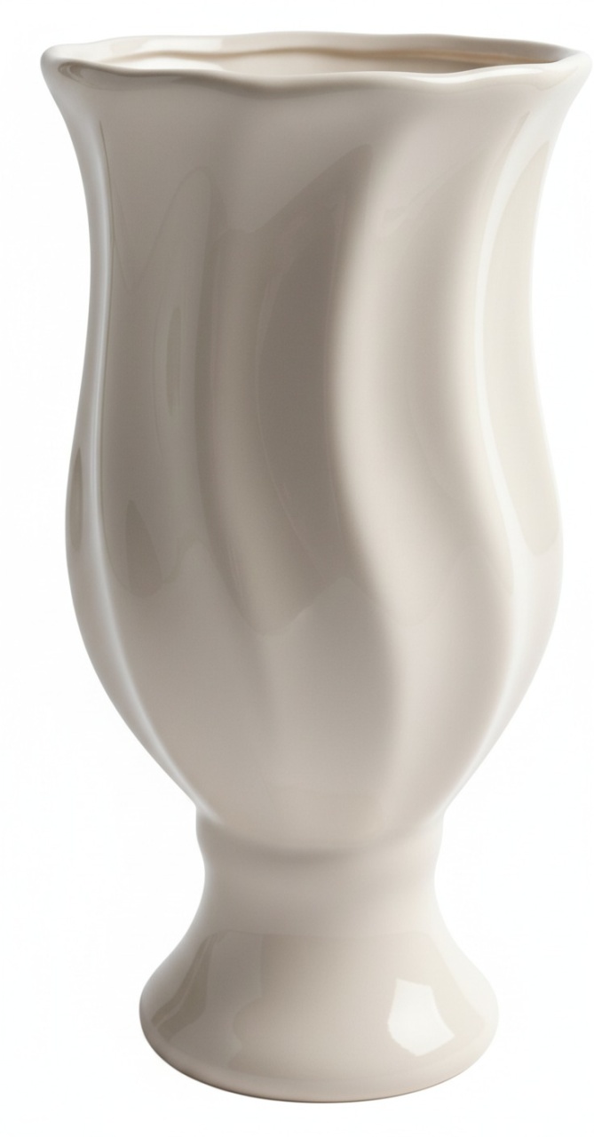 Vaso Porcelana Branco (G) 30Cm - Camila Caroline Magalhães Vieira