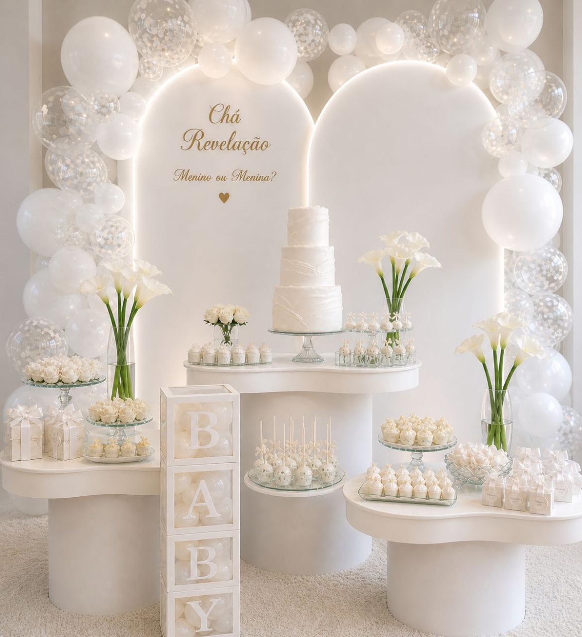 Decoração Chá A Revelação - Camila Caroline Magalhães Vieira