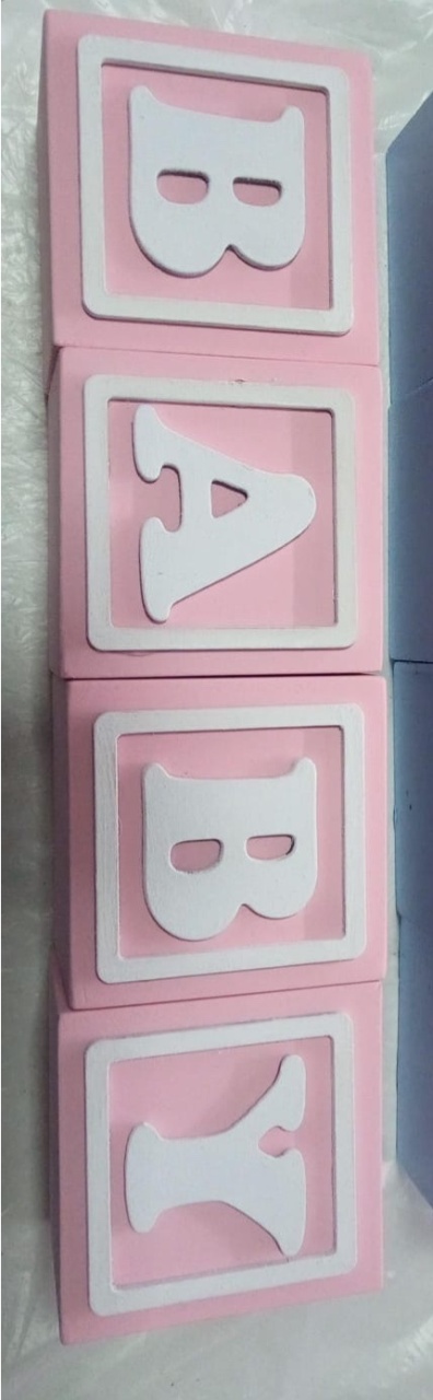 Cubo Baby Rosa 8X8Cm - Camila Caroline Magalhães Vieira