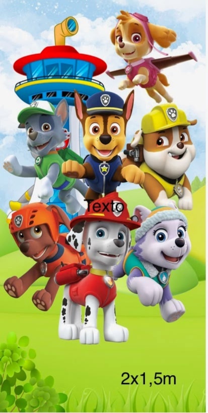 Painel Patrulha Canina Vertical 2X1,5 - Camila Caroline Magalhães Vieira