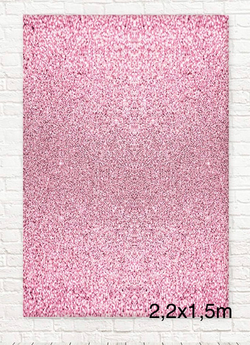 Painel Sublimado Lateral Glitter Rosa 2X1,O5M - Camila Caroline Magalhães Vieira