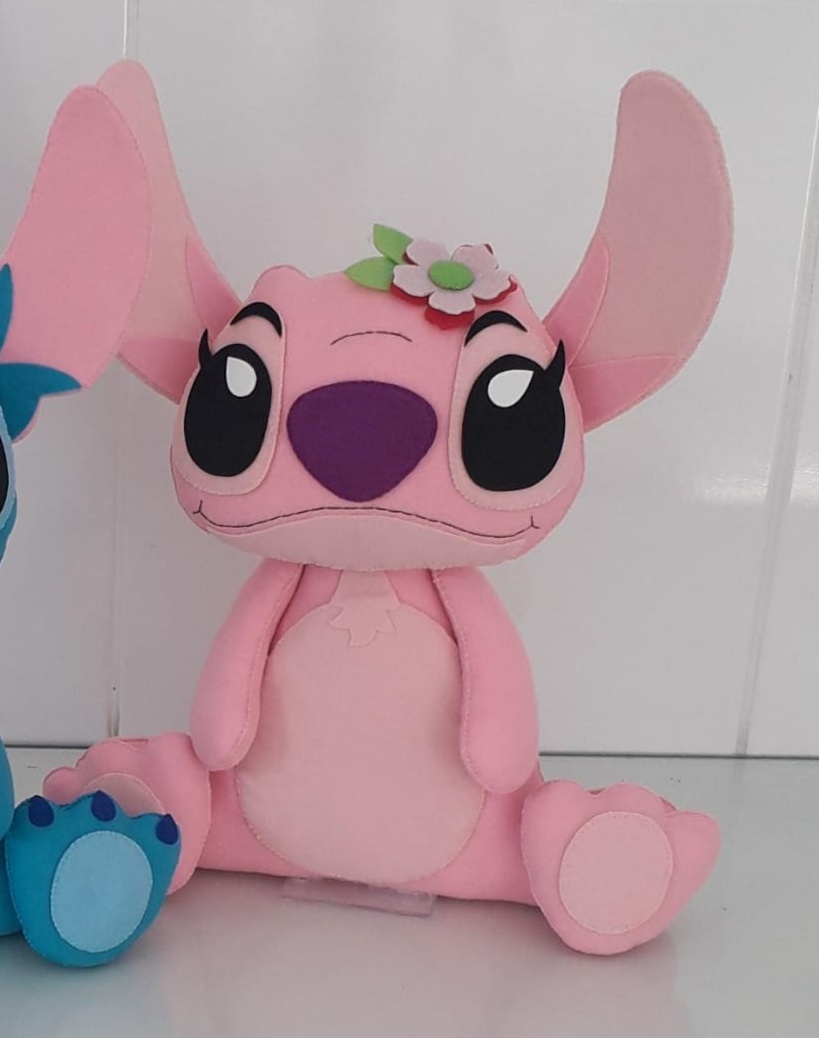 Feltro Stitch Rosa - Camila Caroline Magalhães Vieira