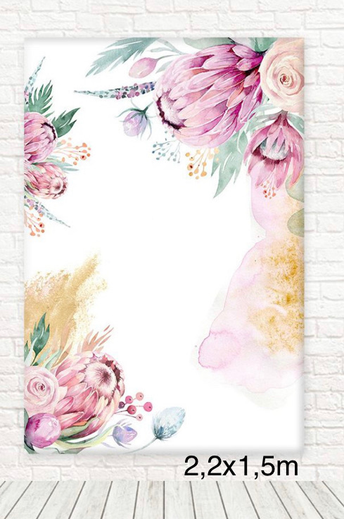 Painel Sublimado Lateral Floral 2X1,O5M - Camila Caroline Magalhães Vieira