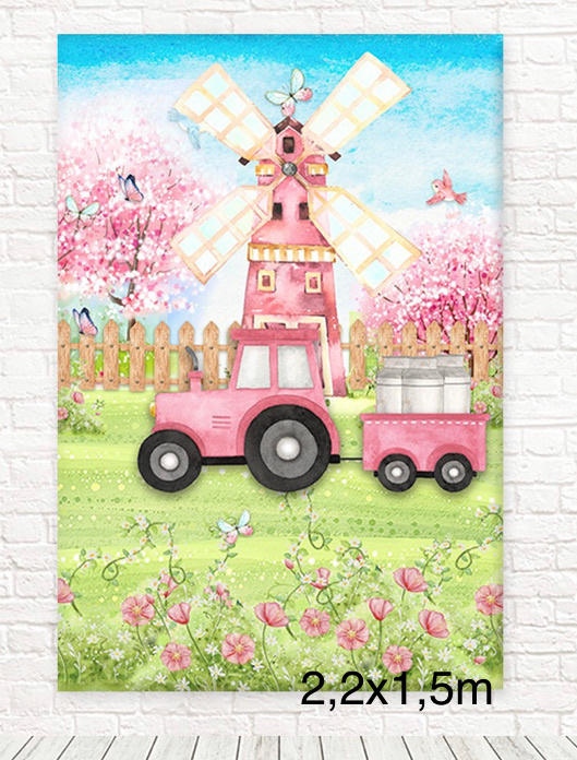 Painel Sublimado Lateral Fazenda Rosa 2X1,5M - Camila Caroline Magalhães Vieira