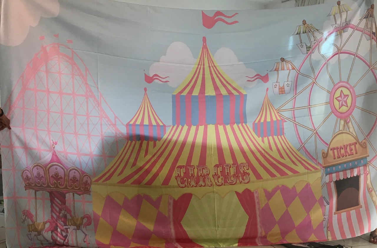 Painel Sublimado Circo Rosa 3X2M - Camila Caroline Magalhães Vieira