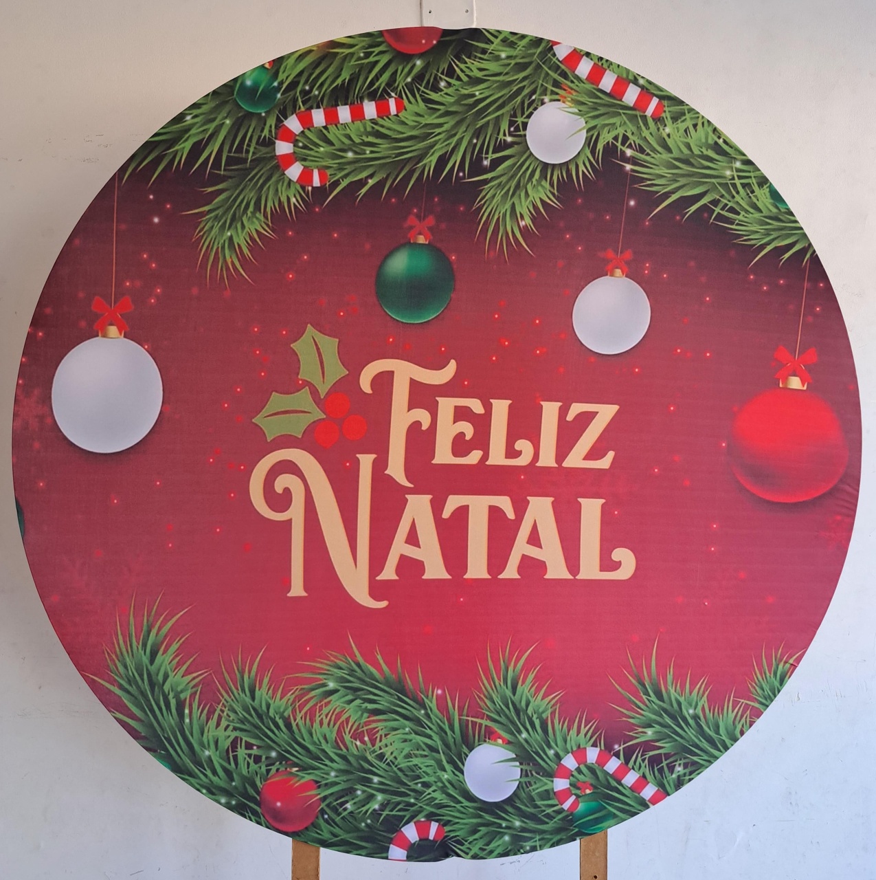 Capa Painel Redondo Feliz Natal - MV festa