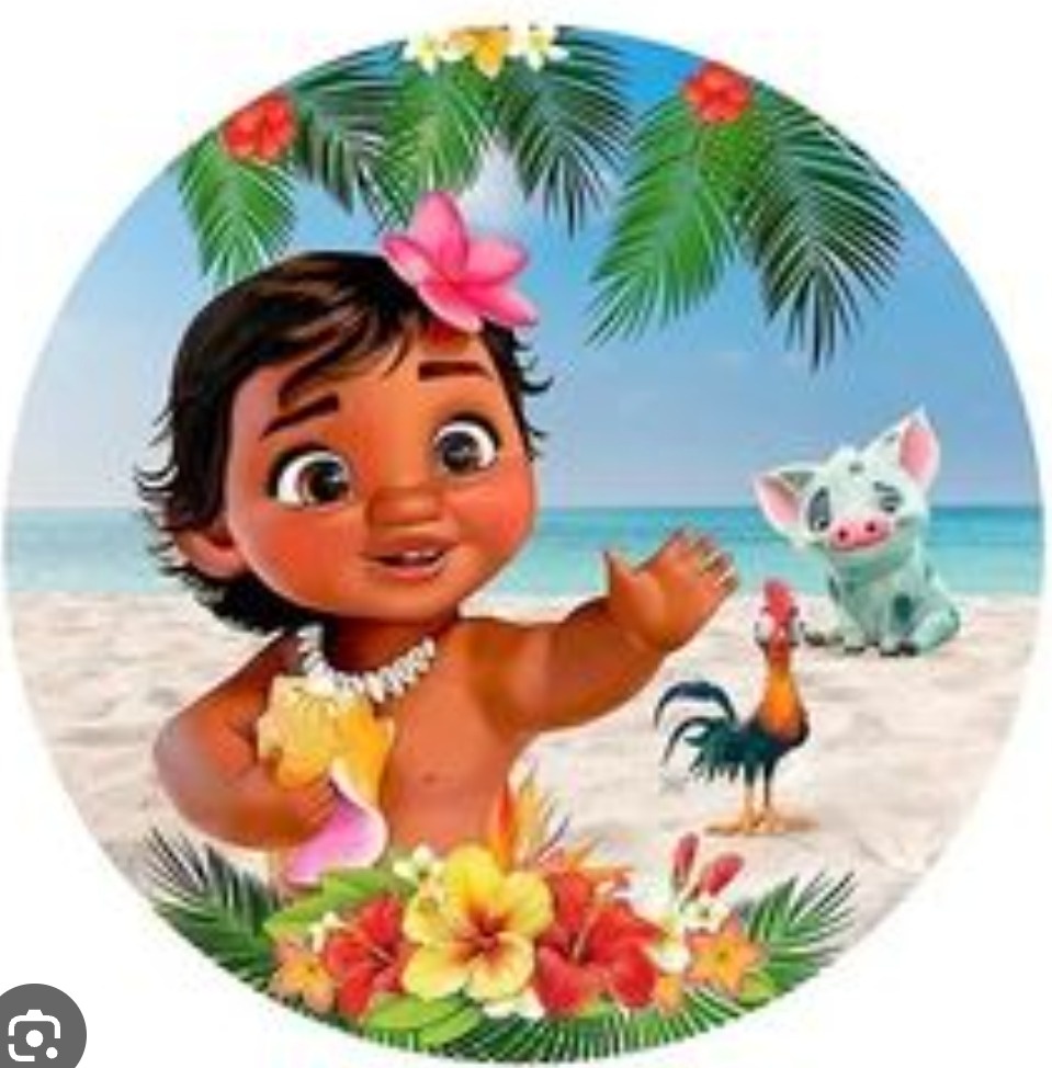 Capa Painel Redondo Moana Baby - MV festa