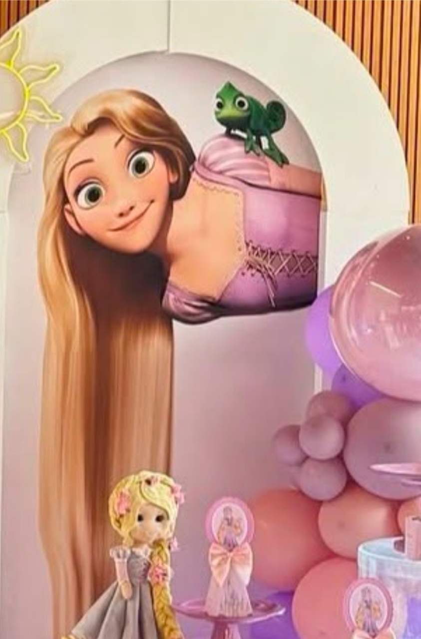 Painel Rapunzel de 60Cm X 1,80M - MV festa