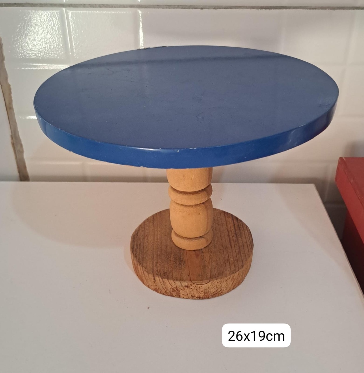 Boleira de Mdf Azul de 26X19Cm - MV festa