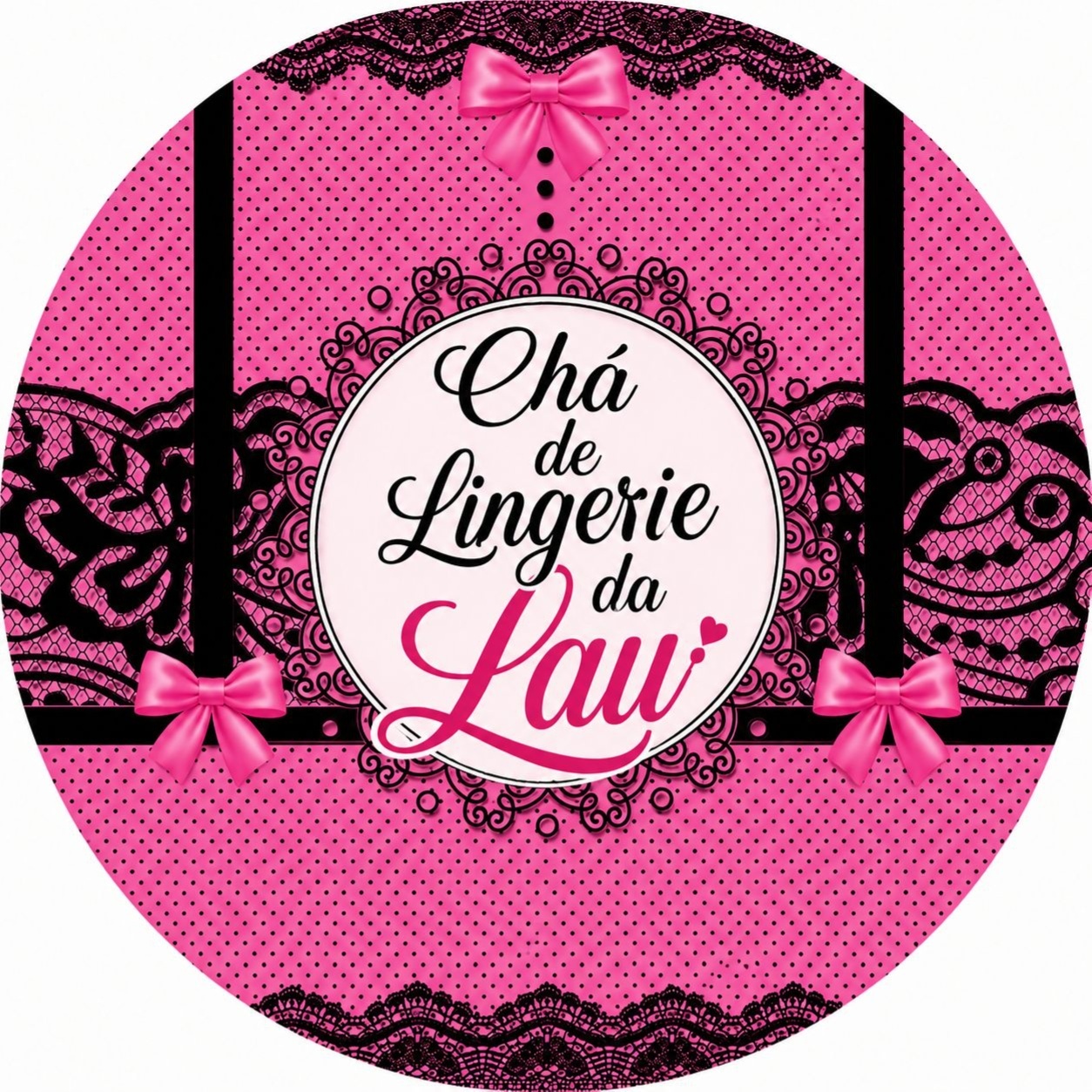 Painel Redondo Lingerie de 50Cm - MV festa