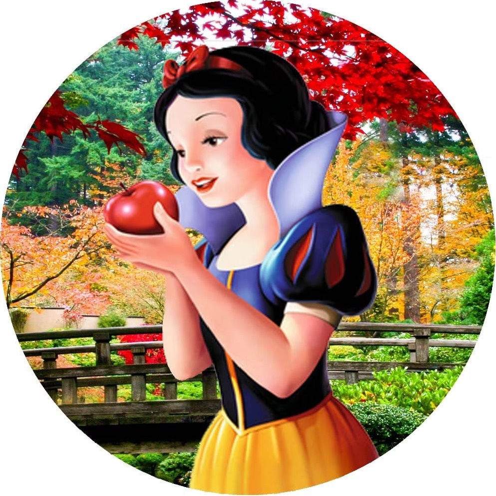 Capa Painel Redondo Branca de Neve - MV festa