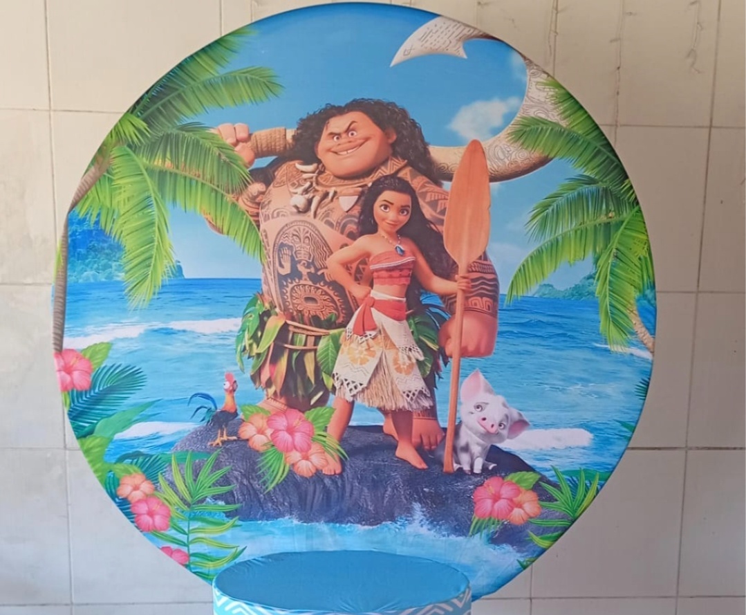 Capa Painel Redondo: Moana - MV festa