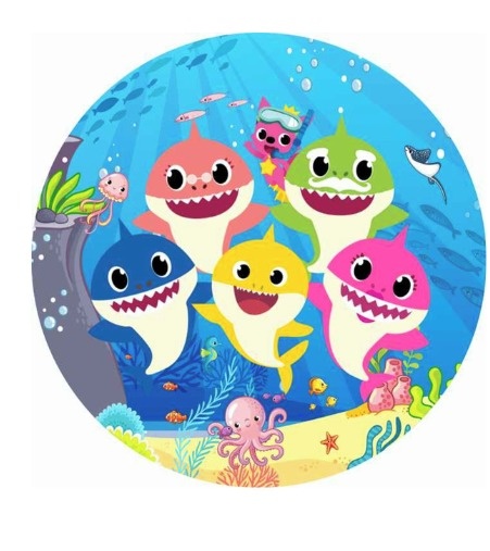 Capa Painel Redondo Baby Shark - MV festa