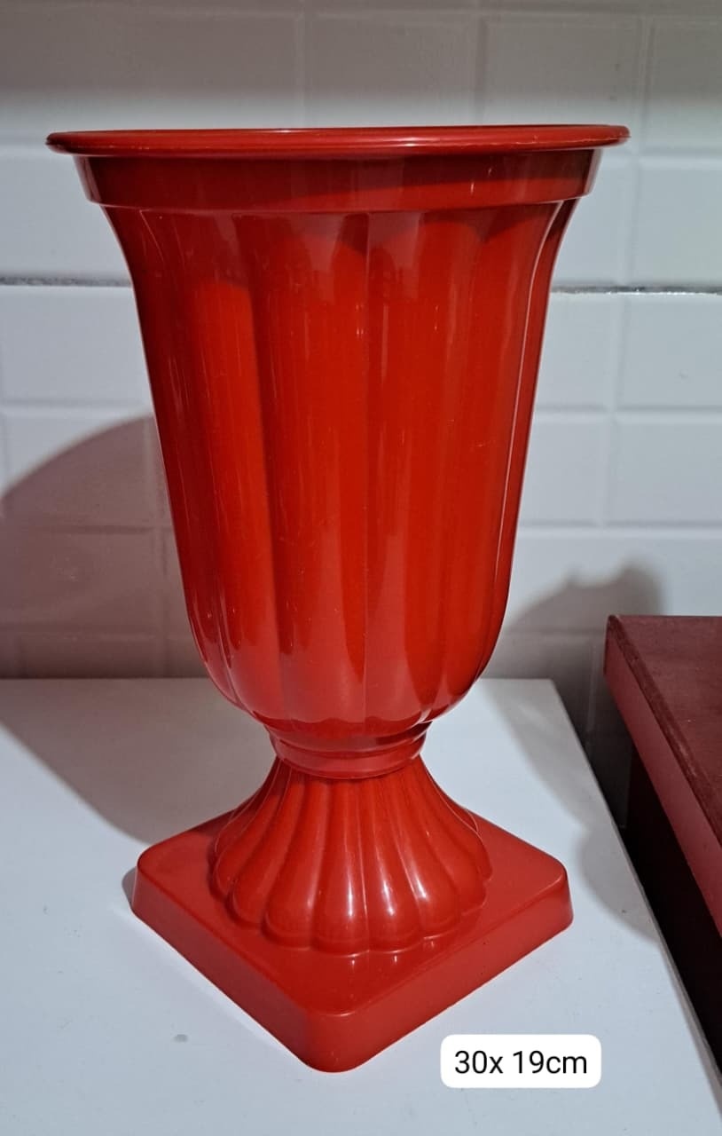 Vaso Vermelho Gg de 30X19Cm - MV festa