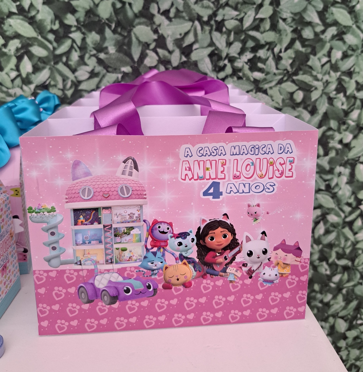 10 Sacolinhas Personalizadas 3D Cheias - MV festa