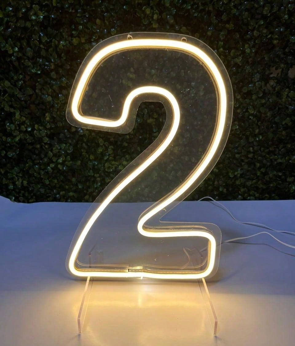 Numero 2 de Led de 50Cm - MV festa