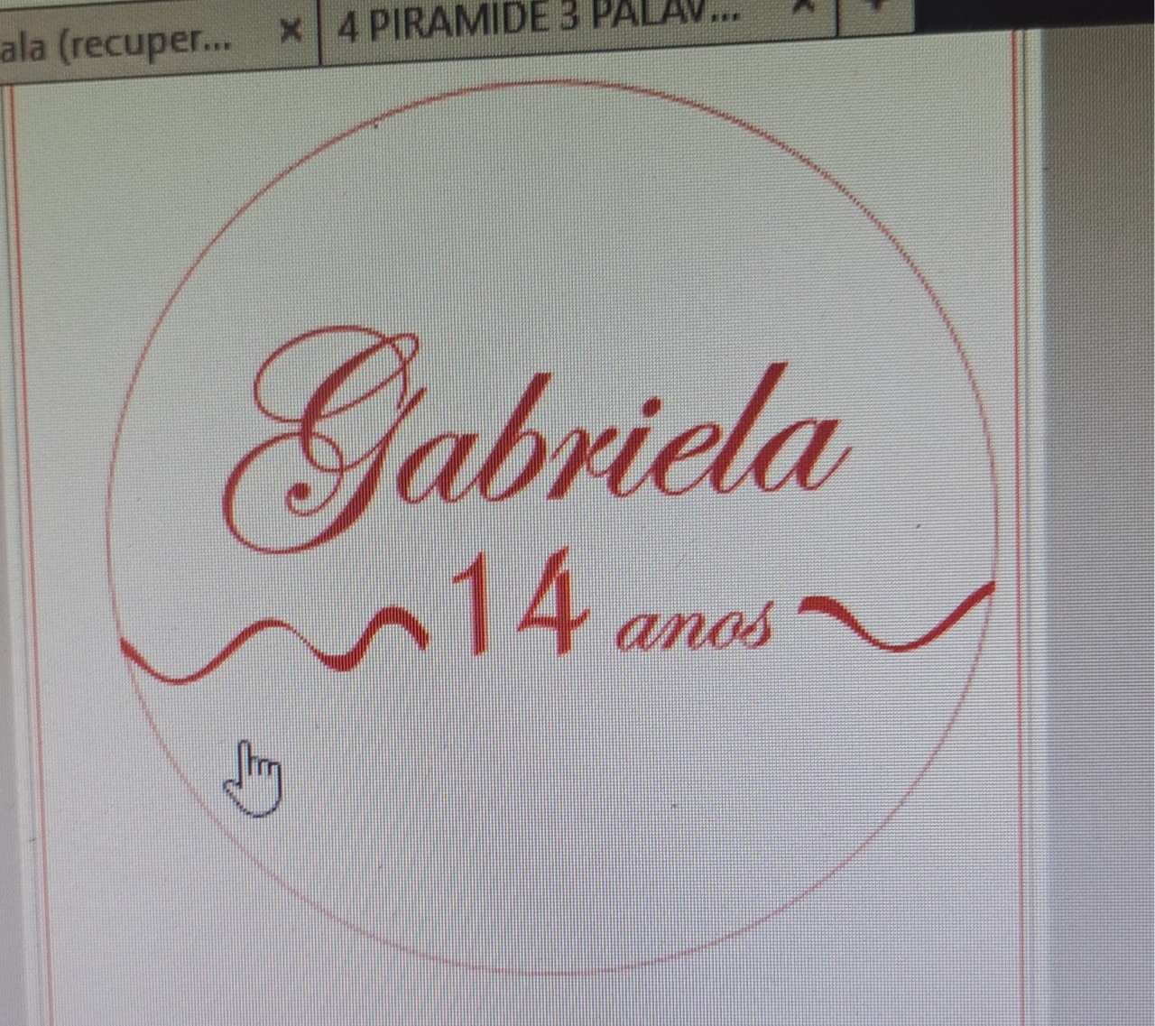 Painel Redondo Gabriela - MV festa