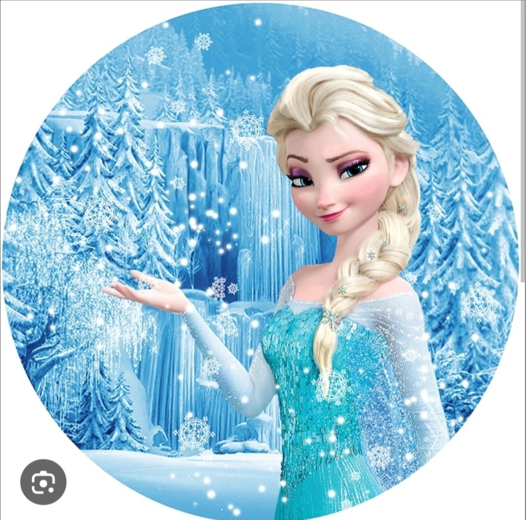 Painel Redondo Frozen de 50Cm - MV festa