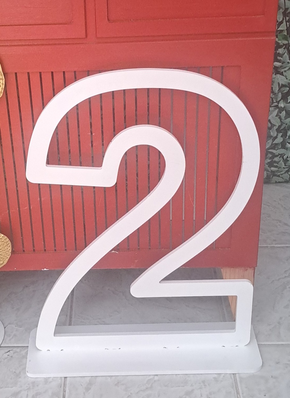 Número 2 de Mdf Branca (60Cm) - MV festa
