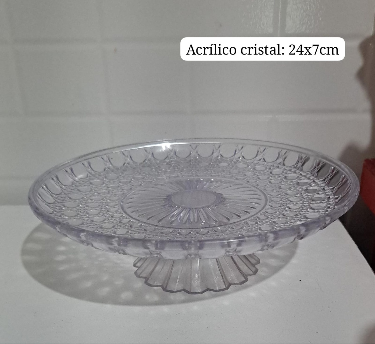 Doceira Acrilico Cristal de 24X7Cm - MV festa